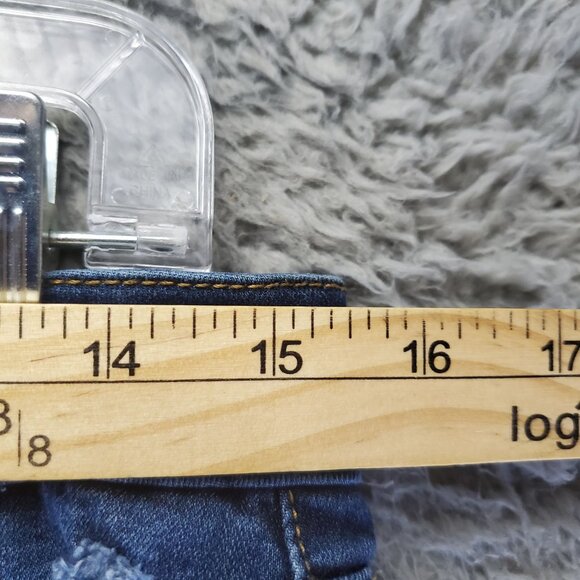 Judy Blue Shorts Womens Large Blue Cuff Hem Stretch Denim - Picture 5 of 11